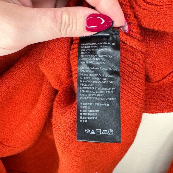 Anthropologie Georgia Cowl Neck Long Sleeve Rust Knit Tunic Sweater Top Small - Picture 14 of 16